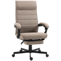 Vinsetto Sedia Ufficio Ergonomica Grigia – Girevole 360° Con Braccioli, Imbottita In PU, Capacità 120kg