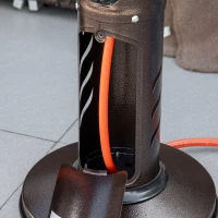 Outsunny 4KW Gas Patio Heater with Tip-over Protection, Outdoor Heater with Piezo Ignition, Adjustable Heat, Regulator and Hose for Garden, Outdoors, Brown(m-9)