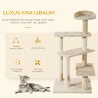 Krabpaal PawHut met sisalpalen, krabpaal voor katten, klimboom voor katten, kattenboom, lichtgrijs, 50 x 50 x 100 cm kattenkrabpaal sisalpalen kattenboom beige | Aosom.nl(m-4)