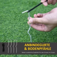 HOMCOM Halloween-pompoenspook gloeiende tuindecoratie met 6 ledlichten ventilator(m-7)