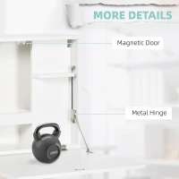 Homcom Birou Suspendat – Masa de Perete Pliabila cu Rafturi(m-6)