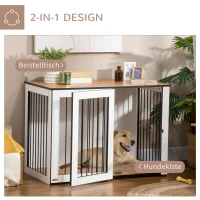 PawHut Hondenbench, 1 deur, voor kleine en middelgrote honden(m-4)