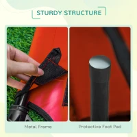 PawHut Culcus de Vara Sezlong pentru Caini cu greutatea pana la 11 kg de Exterior si de Interior Rosu(m-4)