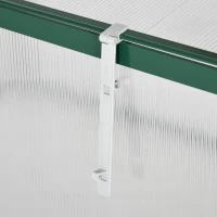 Outsunny Szklarnia aluminiowa Skrzynia inspektowa Cieplarnia Inspekt do uprawy 4 otwory PC 130 x 70 x 53 cm(m-8)