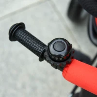 HOMCOM 6 in 1 Kinderdreirad Dreirad Kinder Fahrrad Rad Schubstange Sonnendach Sicherheitsgurt 6-60 Monate Rot+Schwarz 78 x 47 x 99 cm(m-8)