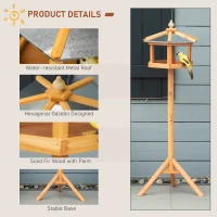 PawHut Volière vogelhuis vogelvilla vogelvoeder vogel(m-5)