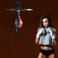 Homcom Platforma Box cu Speed Ball Ø21 cm – Punchball pentru Antrenament(m-2)