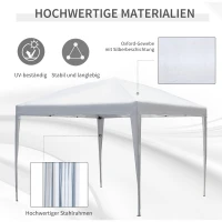 Outsunny tuinhuisje opvouwbaar wit 3 x 3 x 2.55 m(m-4)