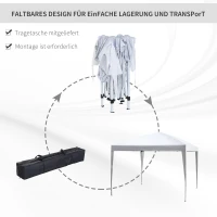 Outsunny tuinhuisje opvouwbaar wit 3 x 3 x 2.55 m(m-5)