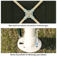 Partytent voor in de tuin paviljoen partytent feesttent tuintent tent 2 kleuren 3 x 3 m(m-6)