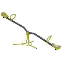 Kinderen tuinwip 360° draaibare wip carrouselwip metaal grijs groen(m-11)