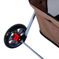 Wózek dla psa kota spacerowy transporter brązowy PawHut(m-8)