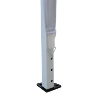 Outsunny Pawilon składany 3 x 3 m Pawilon ogrodowy Pawilon na imprezy Pawilon ogrodowy Ochrona przed UV Stal + Oxford Biały(m-8)