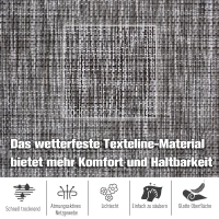 Outsunny Schommelstoel ligstoel voor buiten verstelbare rugleuning hoofdkussen textilene grijs(m-6)