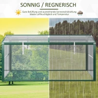Outsunny Alu-Gewächshaus Frühbeet Treibhaus Aufzucht Pflanzenhaus 4 Öffnungen PC 130 x 70 x 61 cm(m-6)