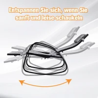 Outsunny Schommelstoel ligstoel voor buiten verstelbare rugleuning hoofdkussen textilene grijs(m-7)