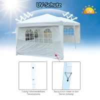 Outsunny Opvouwbaar paviljoen paviljoen opvouwbare tent partytent tuintent 3 x 6 m met venster 2 kleuren(m-4)