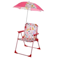 Kinder-campingstoel met parasol strandstoel opvouwbaar voor 1-3 jaar rood(m-11)