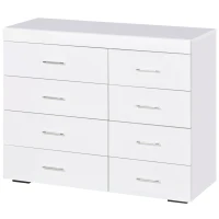 HOMCOM Comoda pentru Casa si Birou in Lemn, Alb, 90x35x73cm(m-13)
