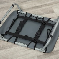 PawHut Patut pentru Caini Pliabil din Otel si Material Oxford pentru Interior si Exterior 59x46x15cm Gri(m-12)