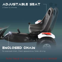 HOMCOM Gokart cu pedale pentru copii 3-6 ani scaun reglabil din metal plastic(m-6)