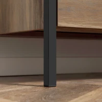 HOMCOM Cómoda com 4 Gavetas Cómoda de Madeira para Dormitório Móvel de Armazenamento Estilo Industrial 80x40x75cm Marrom e Preto(m-9)