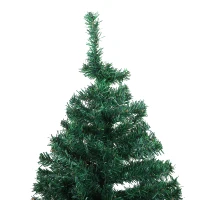 HOMCOM Árvore de Natal Artificial 180cm com 1000 Ramos de PVC Suporte Metálico Decoração de Natal para Interiores Ø102x180cm Verde(m-8)