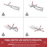 HOMCOM Árvore de Natal Artificial 150 cm Árvore de Natal com Fibra Óptica e Suporte Metálico Decoração de Natal Ø75x150 cm Verde(m-7)