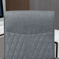 Vinsetto Scaun de birou pentru casa cu spatar inalt, pivotant la 360 de grade, inaltime si inclinare reglabila, gri inchis(m-8)