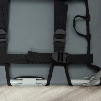 PawHut Patut pentru Caini Pliabil din Otel si Material Oxford pentru Interior si Exterior 59x46x15cm Gri(m-11)