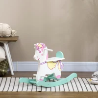 AIYAPLAY Cal balansoar pentru copii mici, plimbare cu unicorn pentru 1-3 ani, jucarie pentru bebelusi, cadou pentru fete si baieti(m-9)