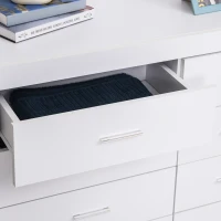 HOMCOM Comoda pentru Casa si Birou in Lemn, Alb, 90x35x73cm(m-6)