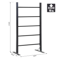 Homcom Sistem de uscat Prosoape Suport de Uscat Rufe Electric 100W Vertical cu 5 Axe, 58x39x105cm(m-3)