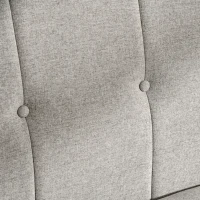 HOMCOM Ensemble de Canapé 2 pcs Mobilier de Salon Canapé 2 Places + Fauteuil Meuble de Salon Sofa de Salon Maison Salle de Séjour Intérieur Tissu de Lin Gris(m-8)