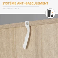 HOMCOM Buffet de cuisine armoire de cuisine multi-rangements 2 tiroirs 1 placard + grand plateau 60 x 38 x 168 cm MDF blanc(m-5)