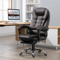 Vinsetto Executive Home Office Chair PU Leather w/ Footrest Brown(m-11)