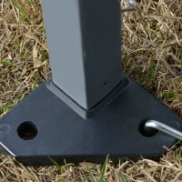 Outsunny Gazebo da Giardino Pieghevole 3.9x3.9m in Metallo, Gazebo Portatile con Borsa da Viaggio, Cachi(m-9)