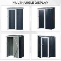 Outsunny Cabana Unelte din Otel Impermeabil 143cm x 89cm x 186cm Gri(m-6)