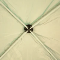 Outsunny Gazebo 3x3 m da Giardino Impermeabile con Pannelli Laterali Pieghevoli, Verde(m-8)