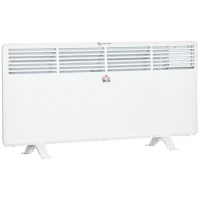 HOMCOM Radiateur électrique convecteur mural 1800 W avec thermostat - panneau LED - 87 x 23,5 x 45,5 cm - blanc(m-1)