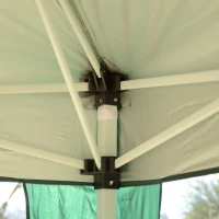 Outsunny Gazebo 3x3 m da Giardino Impermeabile con Pannelli Laterali Pieghevoli, Verde(m-9)