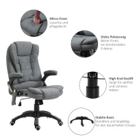 Fotel do masażu Vinsetto fotel biurowy fotel do gier(m-8)