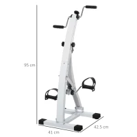 HOMCOM Pedaliera Braccia e Gambe da Divano o Poltrona con Schermo LED, Altezza e Intensità Regolabile, Bianco, 40x42.5x100cm(m-3)