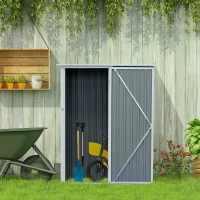 Outsunny Cabana Unelte din Otel Impermeabil 143cm x 89cm x 186cm Gri(m-2)