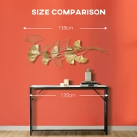 Homcom Decoratiune Perete 3D – Frunze Gingko Moderne(m-7)