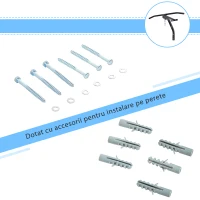 Homcom Suport pentru Sac de Box Bara Pull Up pentru Ridicare Maxim 130kg in Otel Negru 93x47x51cm(m-7)