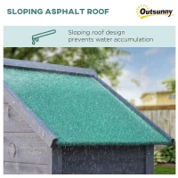 Outsunny Sopron de gradina 89 x 50 cm, din lemn pe 4 niveluri, cu 3 rafturi, Usi duble cu blocare, gri inchis(m-7)