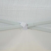 Outsunny Gazebo da Giardino 3x3m Pieghevole e Impermeabile con Pannelli Laterali, Bianco(m-8)