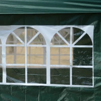 Outsunny Tonnelle pop-up Barnum Tente de réception Pliante 3 x 3 x 2,55 m avec fenêtres + Sac de Transport Vert(m-7)