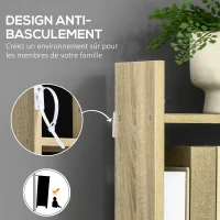 HOMCOM Bibliothèque étagère à 6 niveaux meuble de rangement cloison séparateur design moderne 11 étagères ouvertes hauteur 162,6 cm - MDF(m-6)